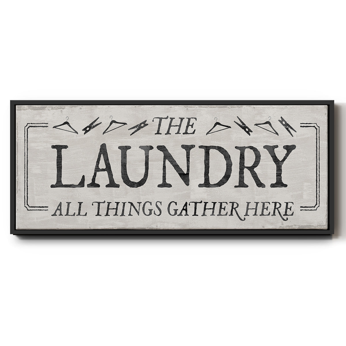 Laundry Gathers - Floater Framed Canvas Print