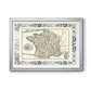 Bordered Map of France - Modern Framed Art Print