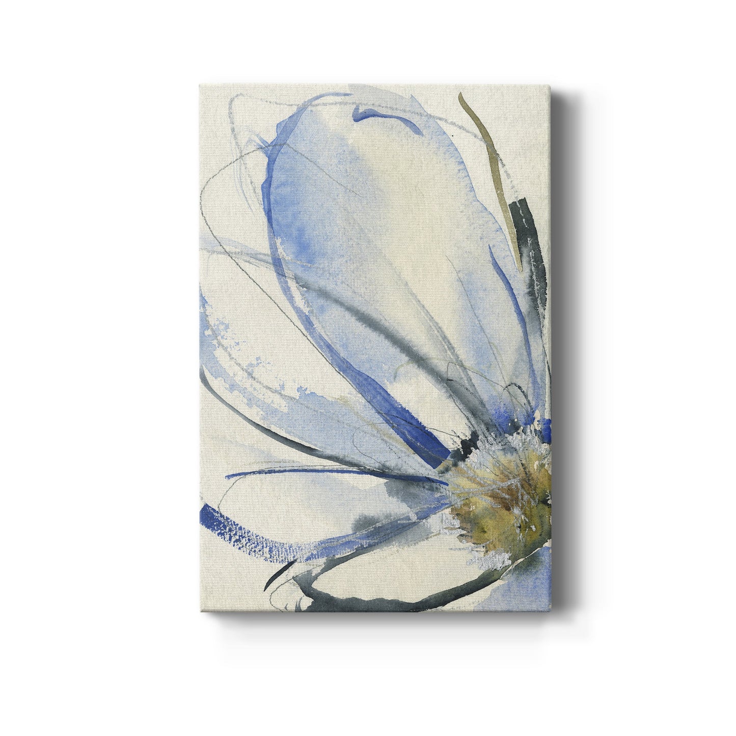 Cobalt & Paynes Petals I Premium Gallery Wrapped Canvas - Ready to Hang