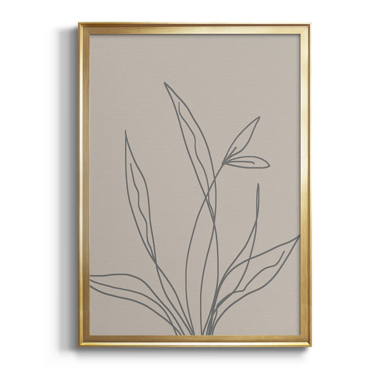 Neutral Lines II - Modern Framed Canvas Print