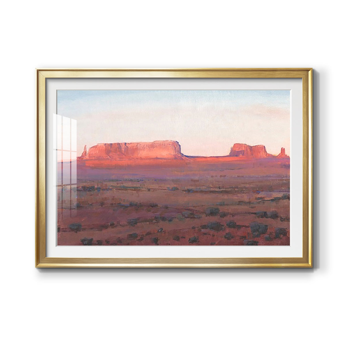 Red Rocks at Dusk I - Modern Framed Art Print