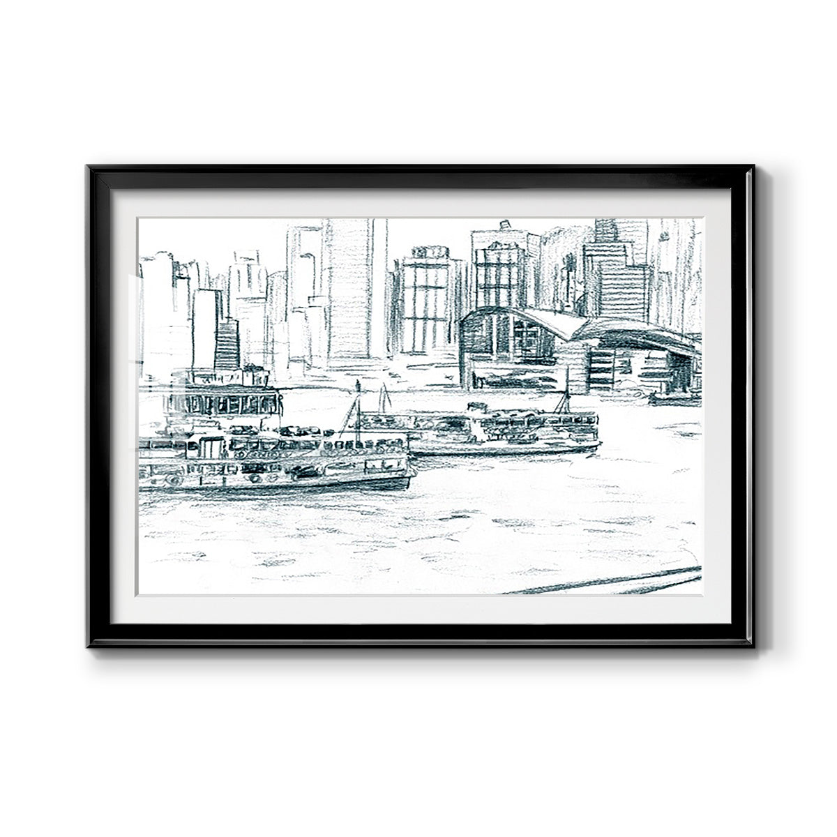 Ferryboats I Premium Framed Print - Ready to Hang