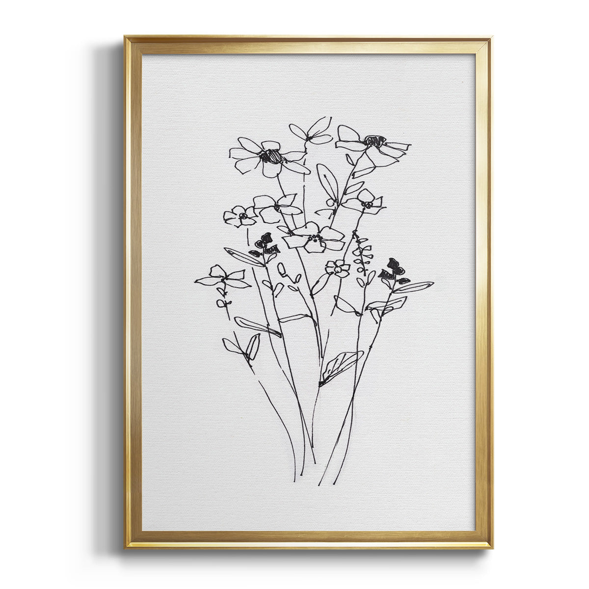 Farmhouse Plants I - Modern Framed Canvas Print