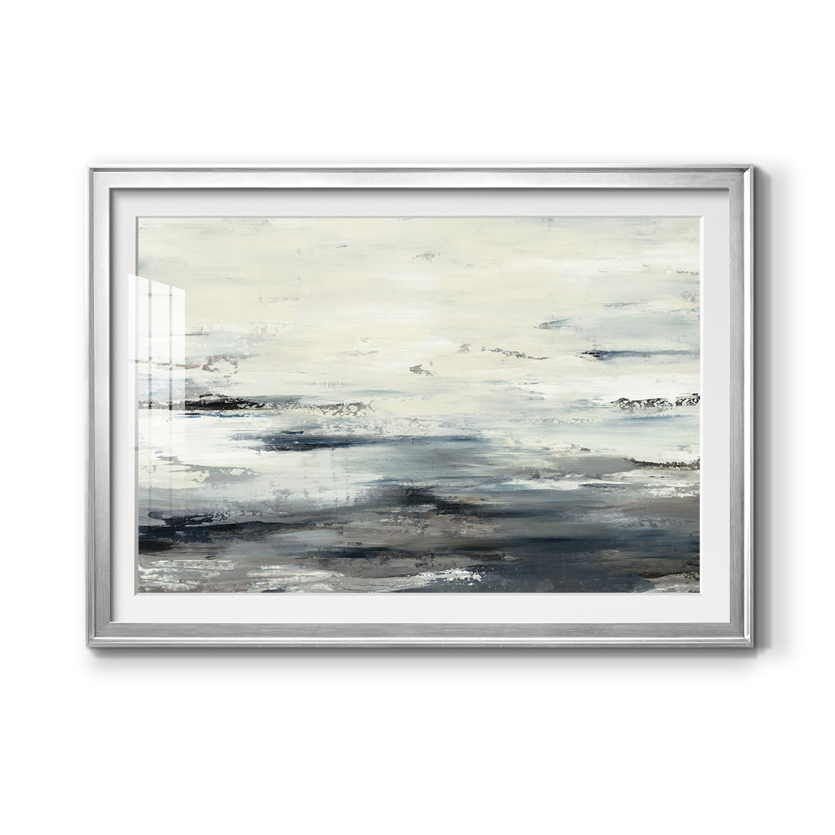 On The Stormy Seas - Modern Framed Art Print