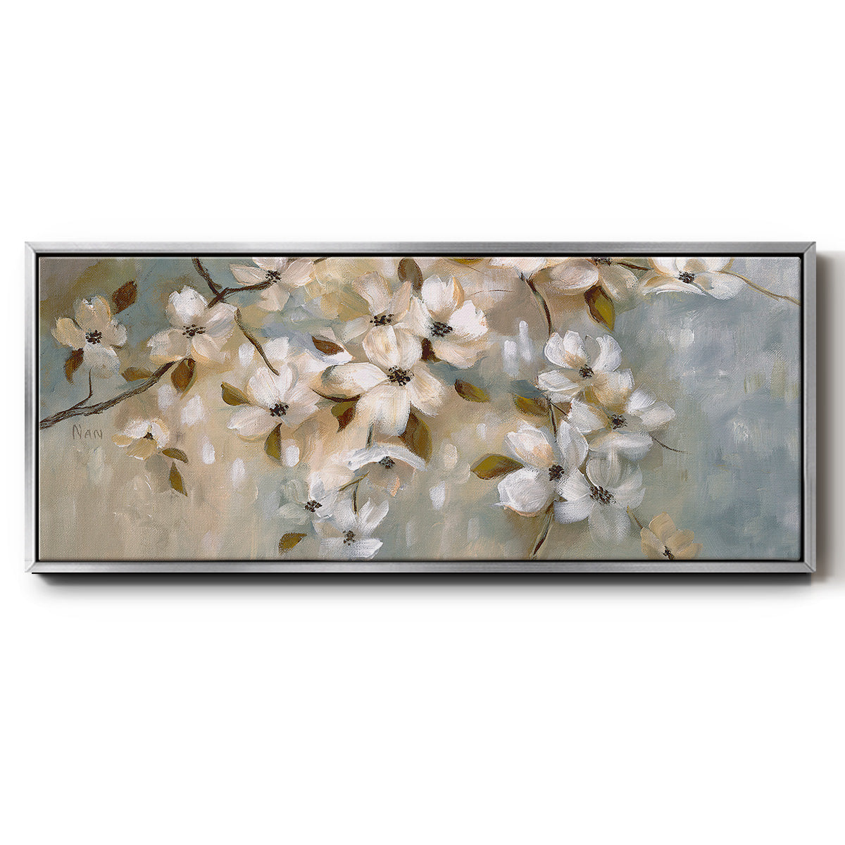 Blossoms of May - Floater Framed Canvas Print