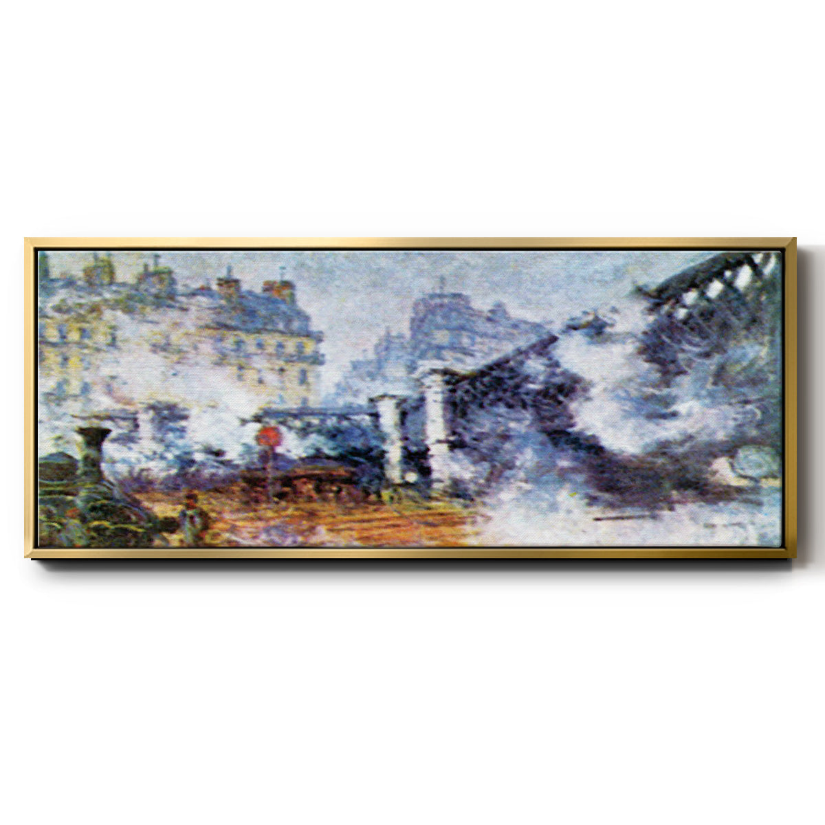 The Europe Bridge Saint Lazare Station in Paris - Floater Framed Canvas Print