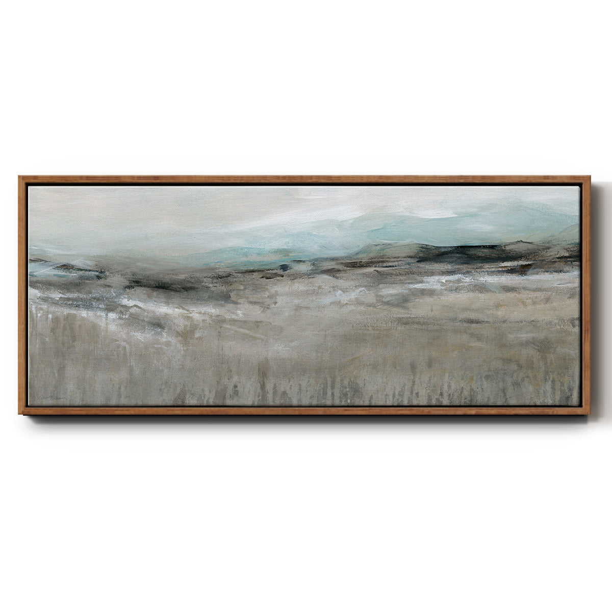 Distant Foothills - Floater Framed Canvas Print