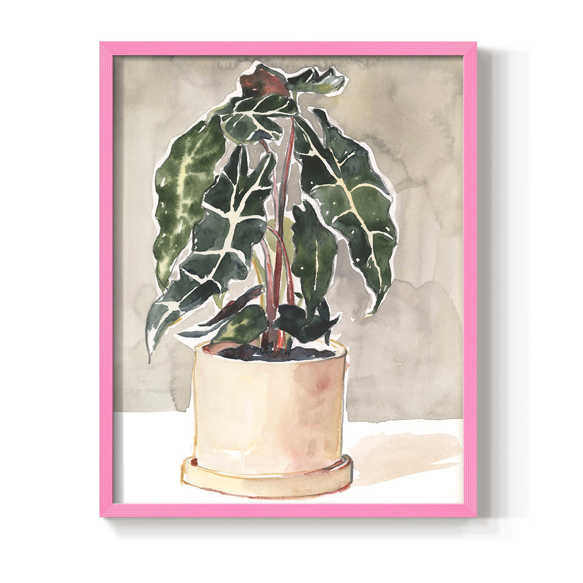 Potted Houseplant I - Restickable Framed Art Print