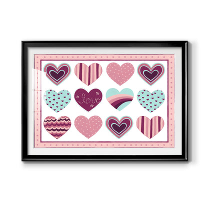 Sweet Valentine Collection A - Modern Framed Art Print