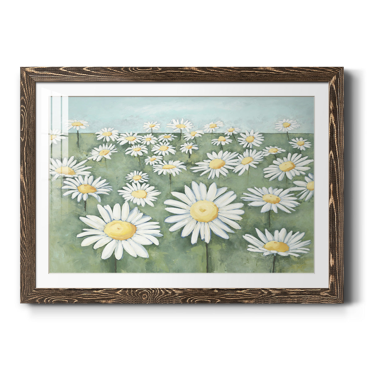 Field of Flowers - Barnwood Framed Art Print