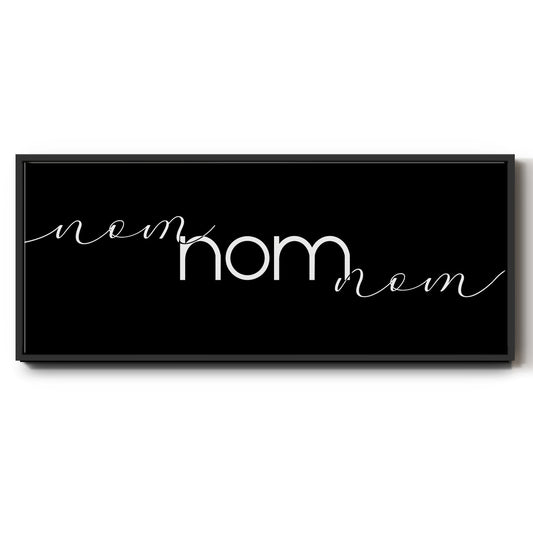 Nom Nom Nom - Floater Framed Canvas Print