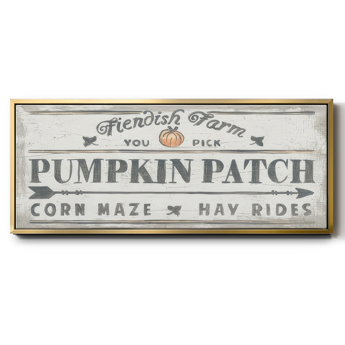 Pumpkin Patch II - Floater Framed Canvas Print