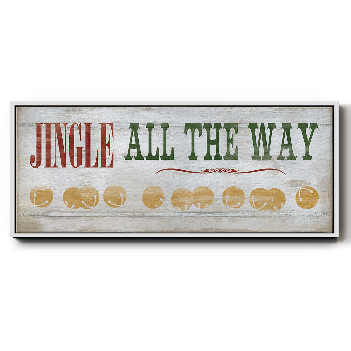 Jingle All the Way - Floater Framed Canvas Print