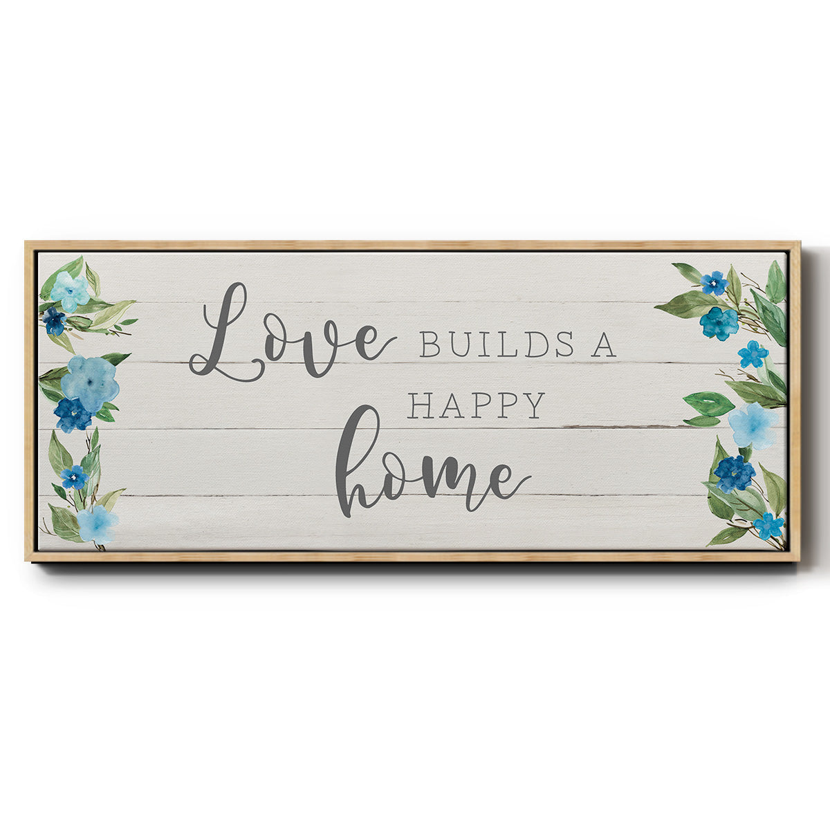 Love Builds - Floater Framed Canvas Print