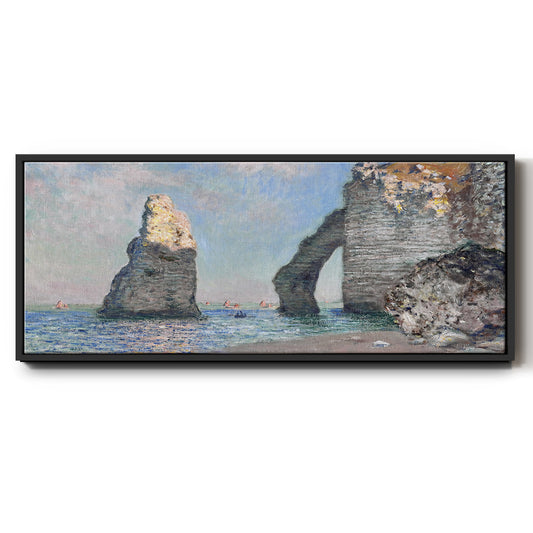 The Rock Needle and the Porte d'Aval, 1885 (Clark Art Institute version) - Floater Framed Canvas Print