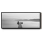 Black & White Water Panel XII - Floater Framed Canvas Print