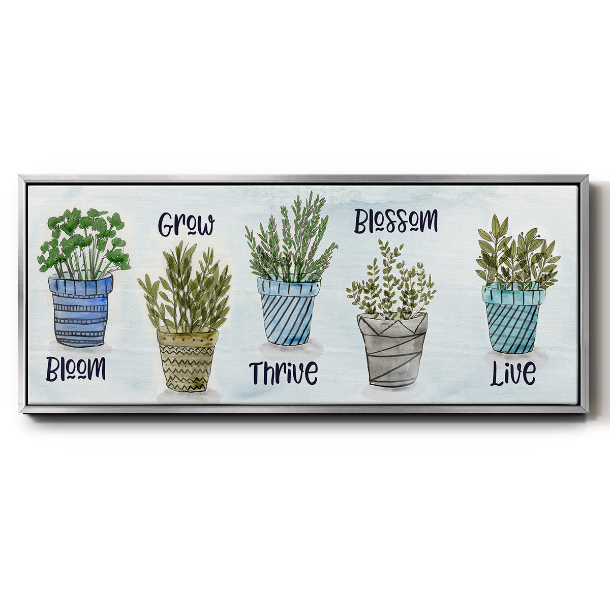 Potted Inspirations - Floater Framed Canvas Print