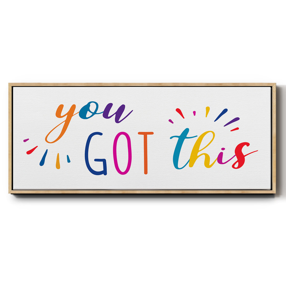 Rainbow Got This - Floater Framed Canvas Print