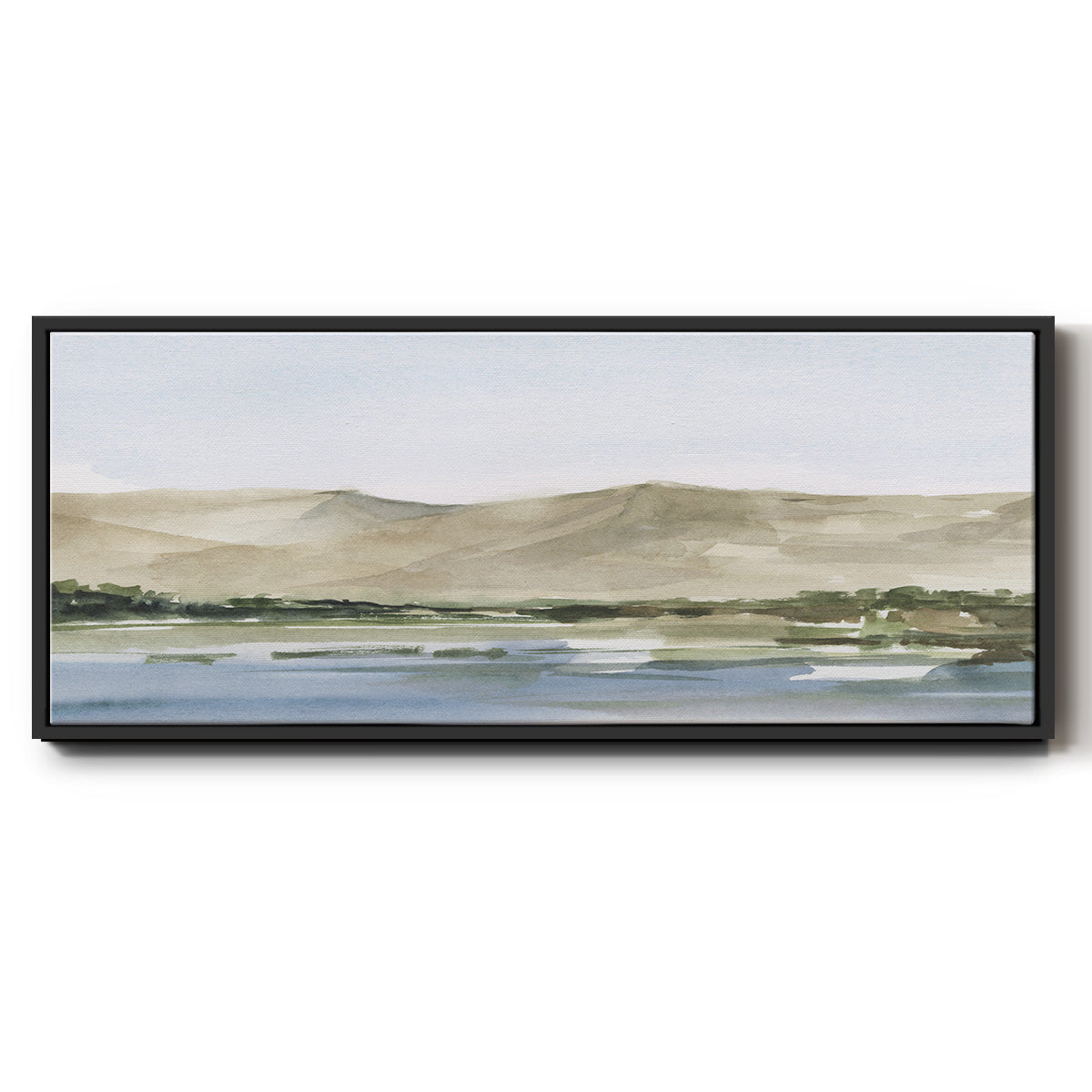 Desert Mountains I - Floater Framed Canvas Print