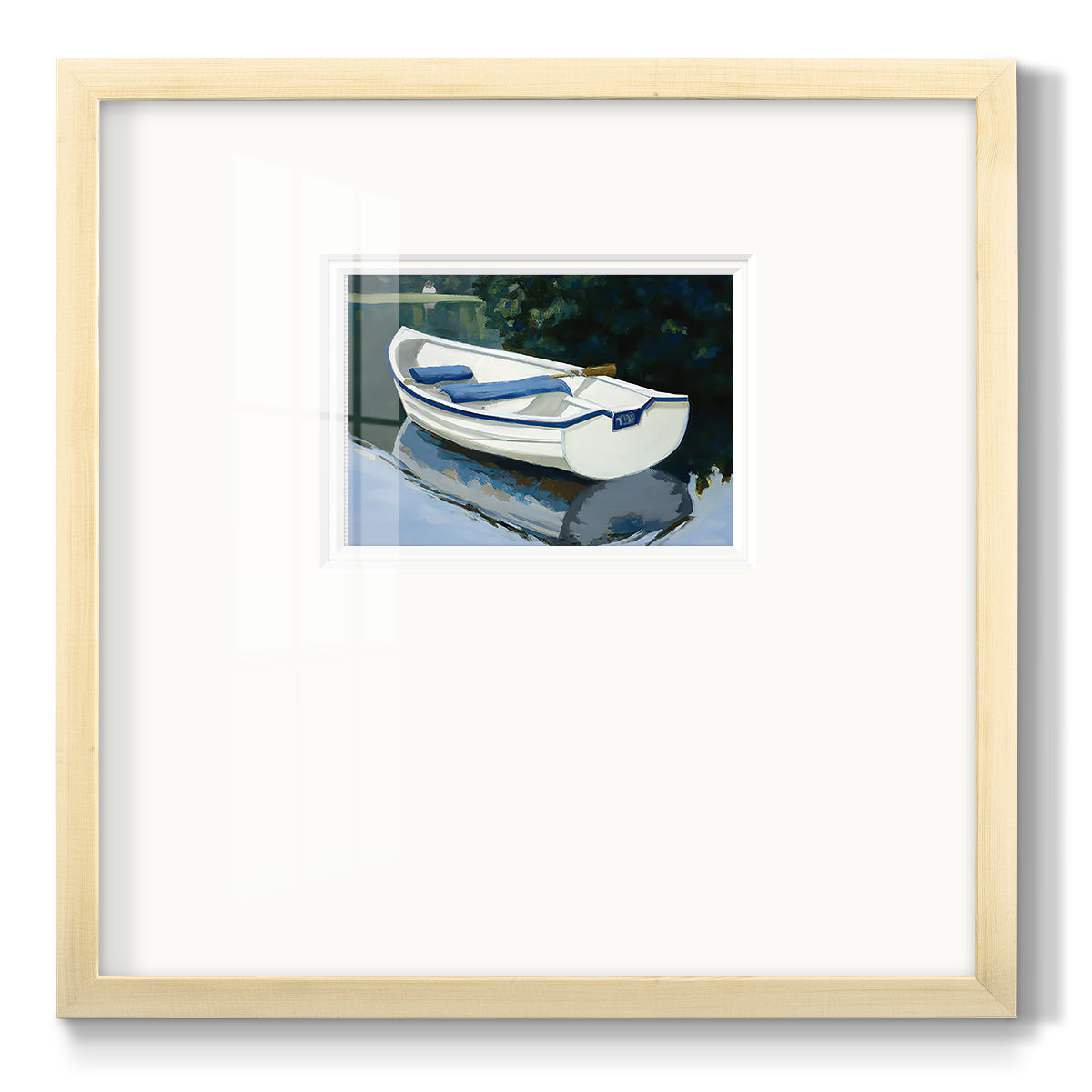 Colorful Rowboat I - Double Matboard Framed Print