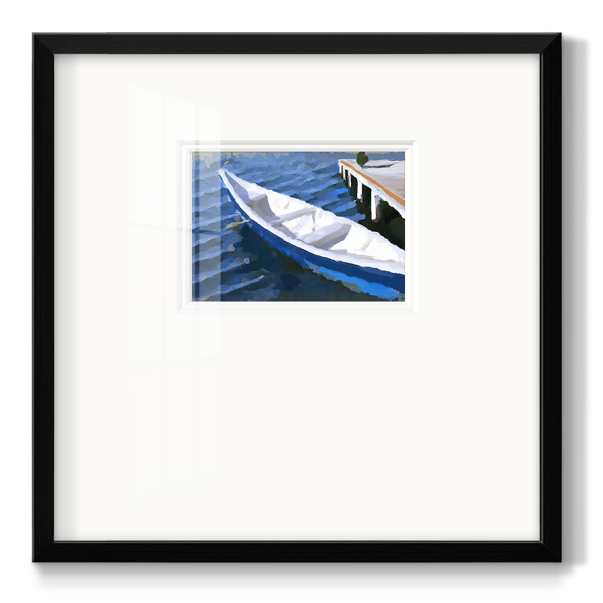 Colorful Rowboat IV - Double Matboard Framed Print