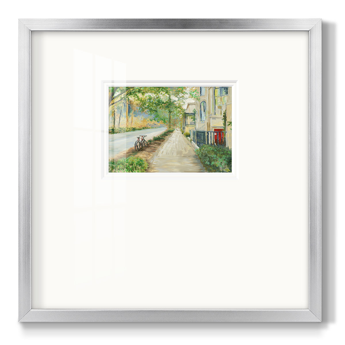 Sunny Side of the Street Premium Framed Print Double Matboard