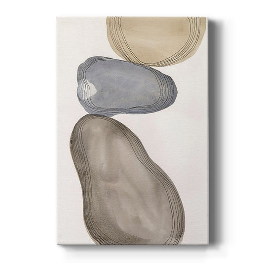 River Rocks Contour II - Canvas Art Print