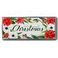 Christmas Flora Wreath Collection D - Floater Framed Canvas Print