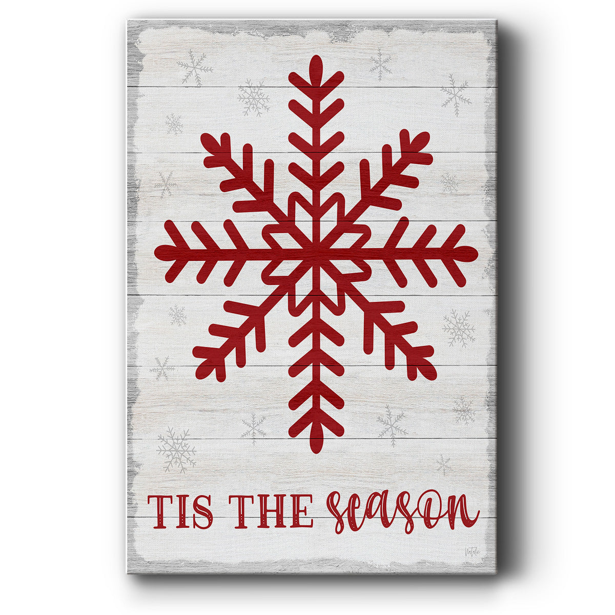 Tis the Season Snowflake - Canvas Art Print