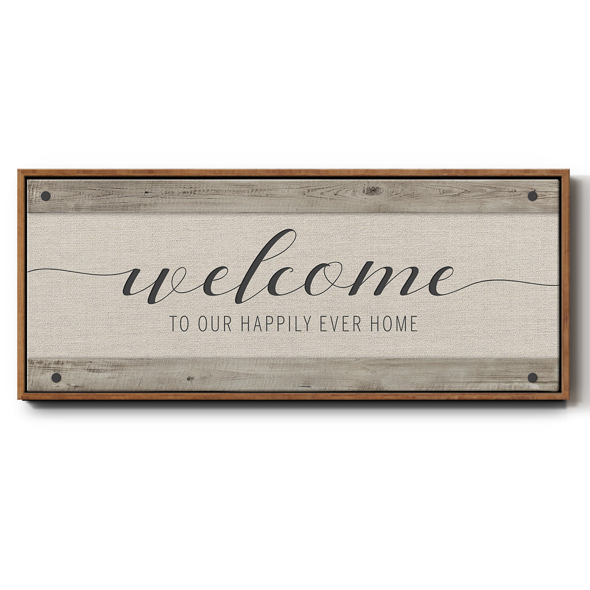 Happily Home - Floater Framed Canvas Print