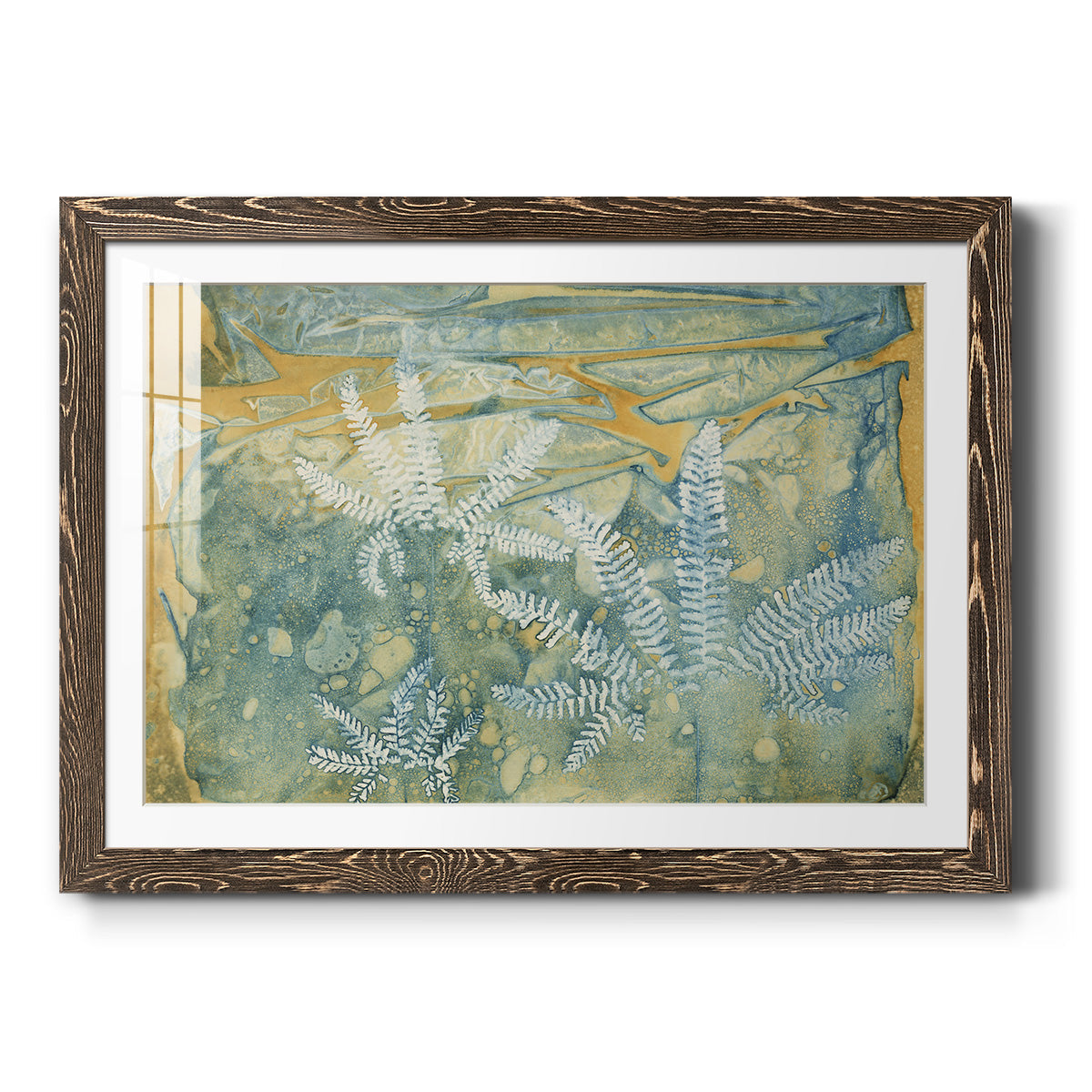 Floating Ferns - Barnwood Framed Art Print