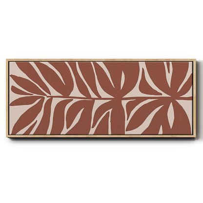 Terra Cotta Block Palms II - Floater Framed Canvas Print
