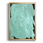 Teal Cascade II - Modern Framed Canvas Print