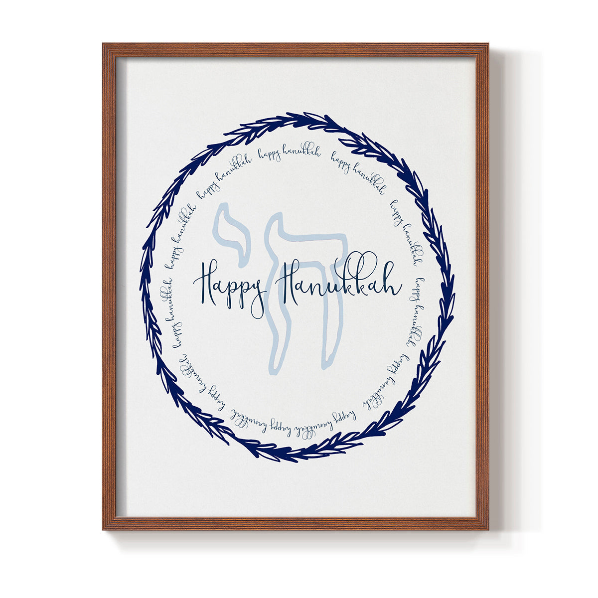 Hanukkah Go Round - Restickable Framed Art Print