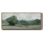 Soft Green Landscape I - Floater Framed Canvas Print