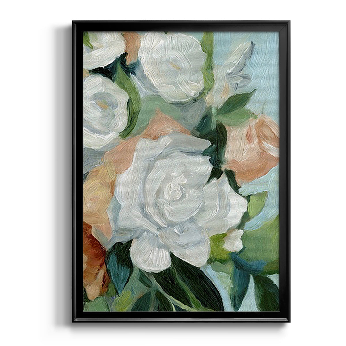 Bouquet Scatter I - Modern Framed Canvas Print