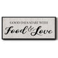 Food and Love - Floater Framed Canvas Print