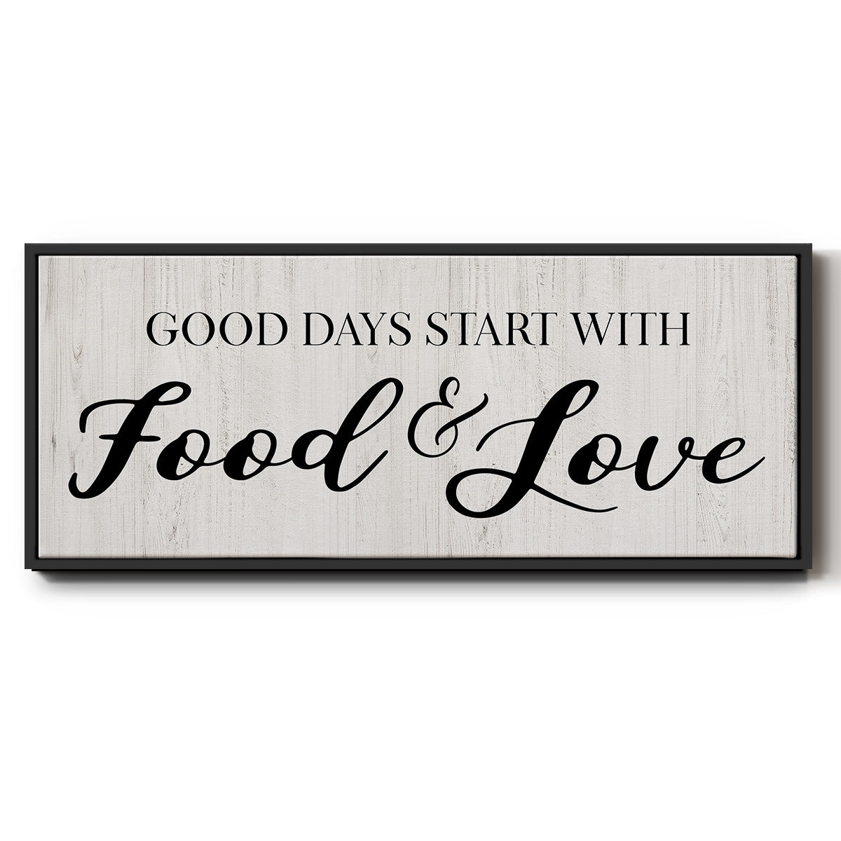 Food and Love - Floater Framed Canvas Print