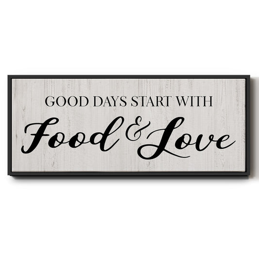 Food and Love - Floater Framed Canvas Print