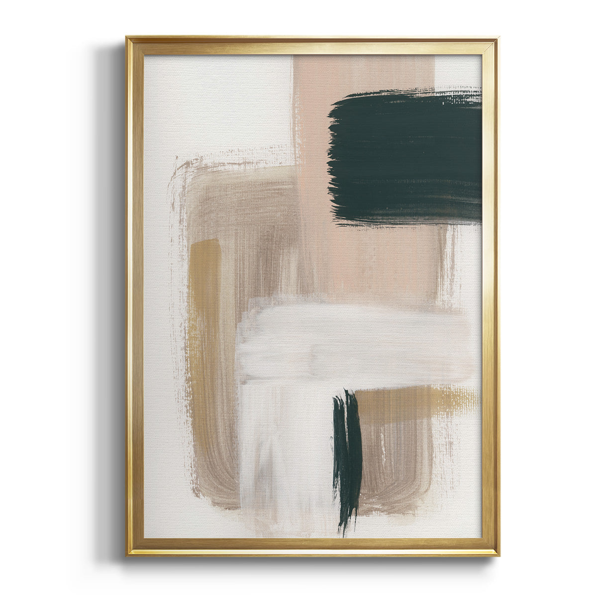 Marble Block Symmetry I - Modern Framed Canvas Print