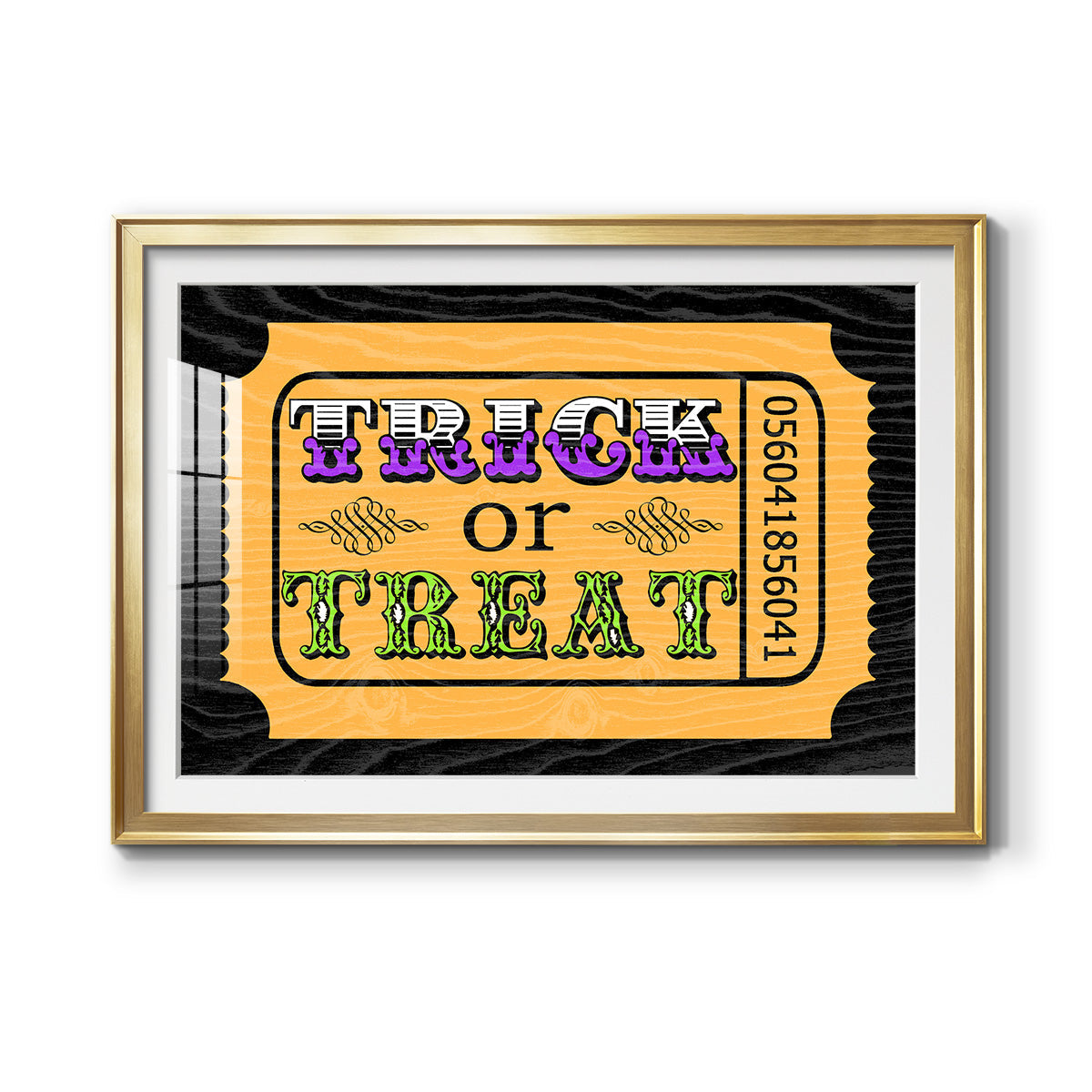 Trick or Treat Ticket Premium Framed Print - Ready to Hang