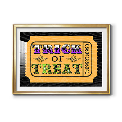 Trick or Treat Ticket Premium Framed Print - Ready to Hang