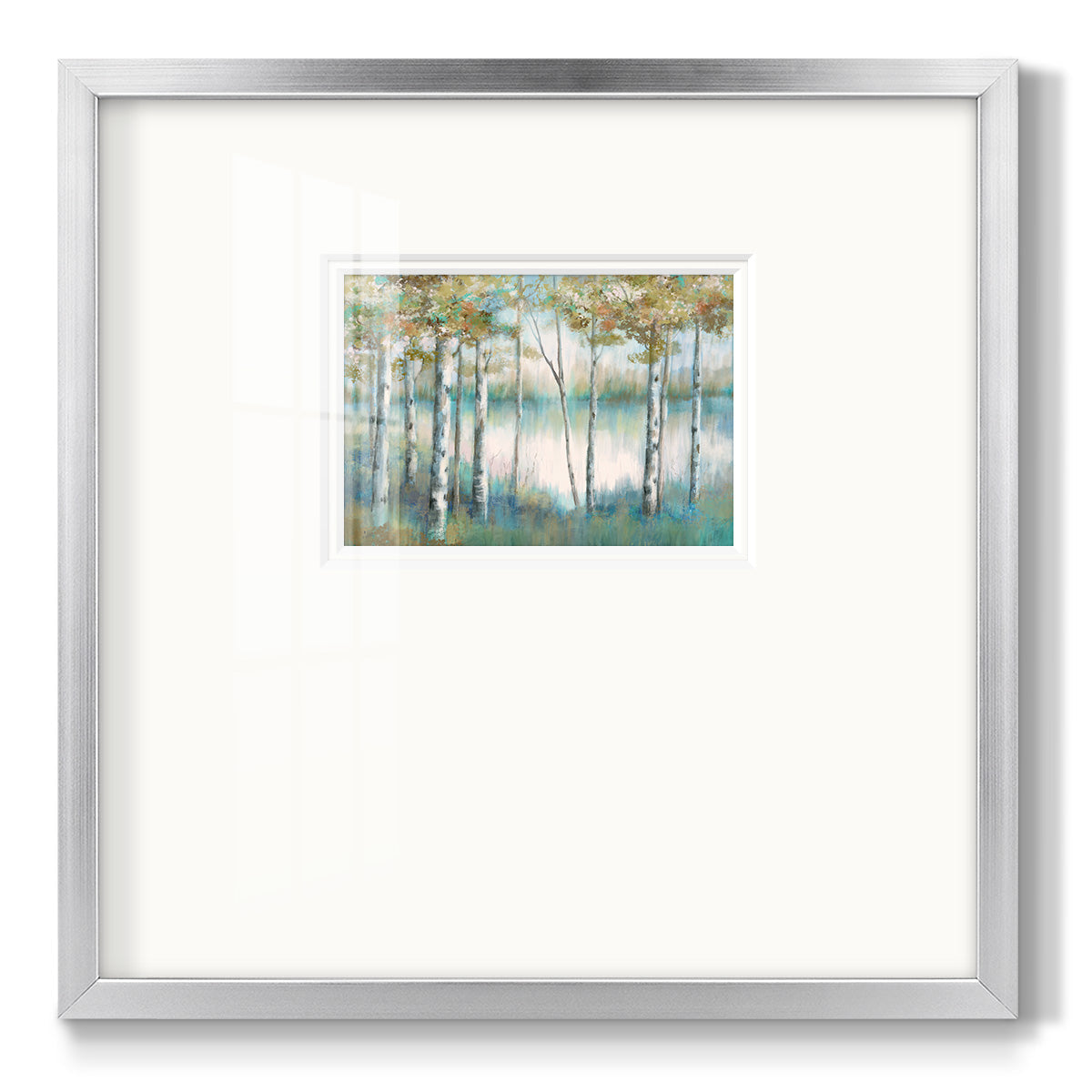 Aspen Lake - Double Matboard Framed Print