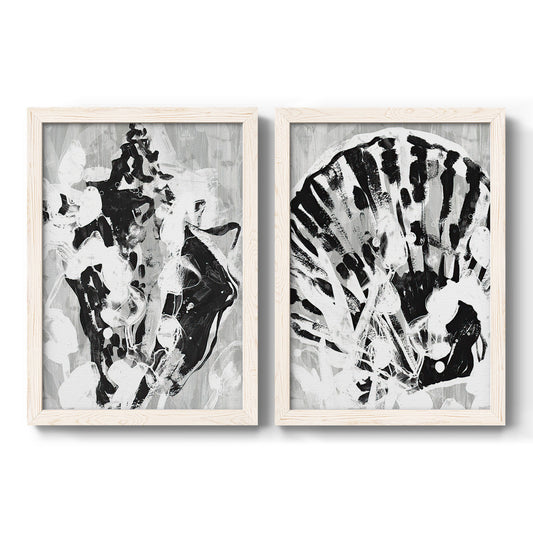 Ocean Inkblot I - Barnwood Framed Canvas Set