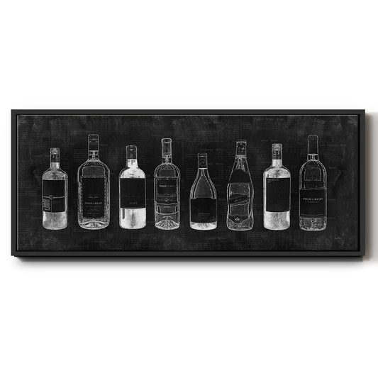 Wine Cellar - Floater Framed Canvas Print