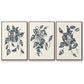 Growing Leaves IV - Framed Premium Gallery Wrapped Canvas L Frame 3 Piece Set - Ready to Hang