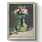 Moss Roses in a Vase - Ornate Framed Canvas Print