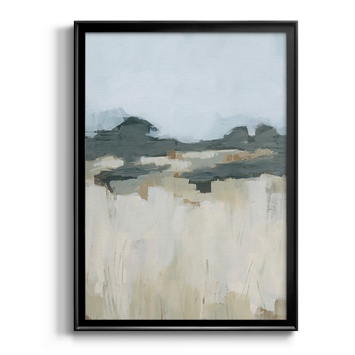 Brushstroke Badlands II - Modern Framed Canvas Print