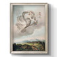 Classical allegorical depiction of the goddess Flora by Robert John Thornton printed on canvas in an ornate black frame with gilded inner detail with a vertical orientation.