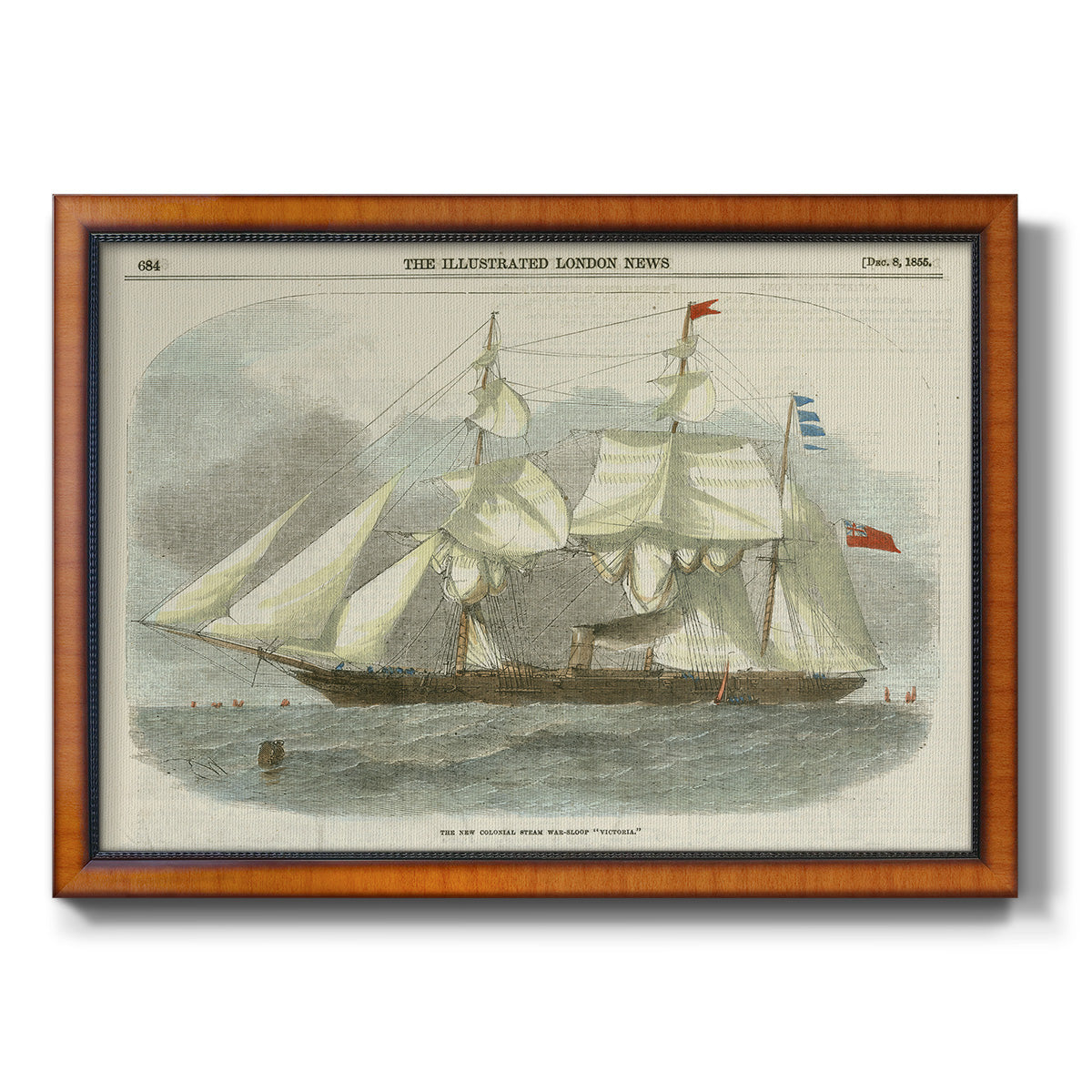 Antique Clipper Ship III Premium Framed Canvas- Ready to Hang